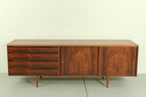 Danish Rosewood & Teak Sideboard By Ib Kofod Larsen For Fredericia Møbelfabrik 1950's