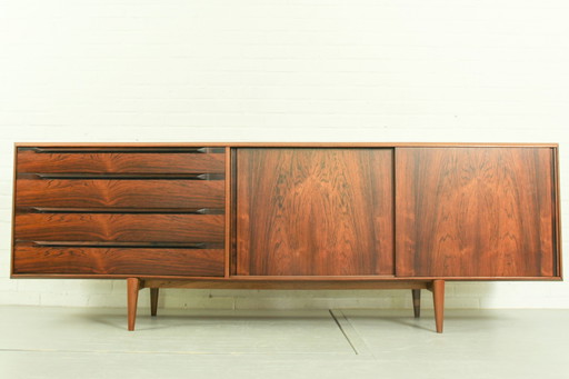 Danish Rosewood & Teak Sideboard By Ib Kofod Larsen For Fredericia Møbelfabrik 1950's