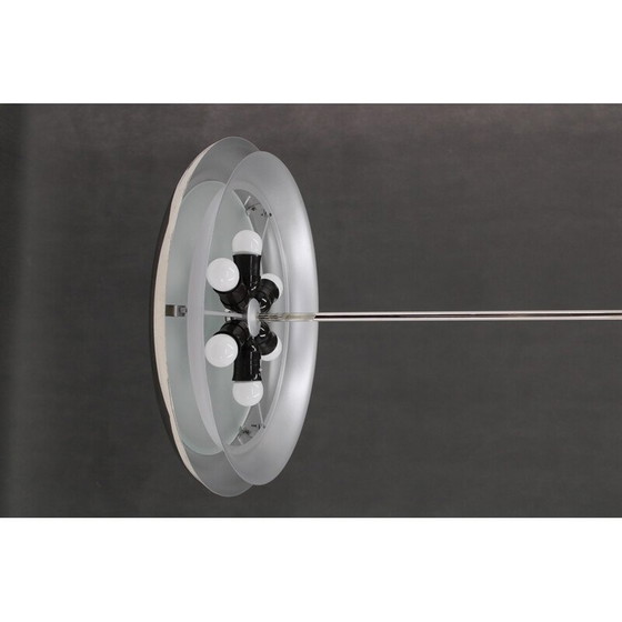 Image 1 of Vintage Bauhaus "Ufo" chandelier by Josef Hurka, Czechoslovakia 1930s