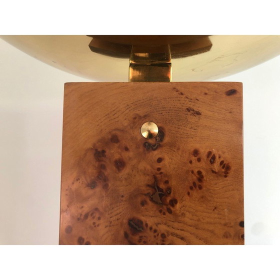 Image 1 of Vintage floor lamp in wood and gilded metal, 1970