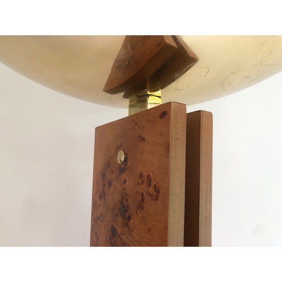 Image 1 of Vintage floor lamp in wood and gilded metal, 1970