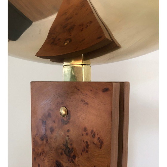 Image 1 of Vintage floor lamp in wood and gilded metal, 1970