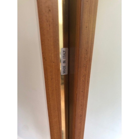 Image 1 of Vintage floor lamp in wood and gilded metal, 1970