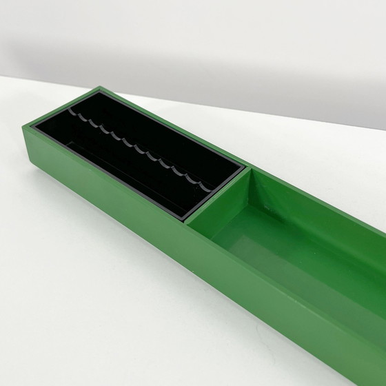 Image 1 of Green Desk Organiser By Pio Manzu For Kartell, 1970S