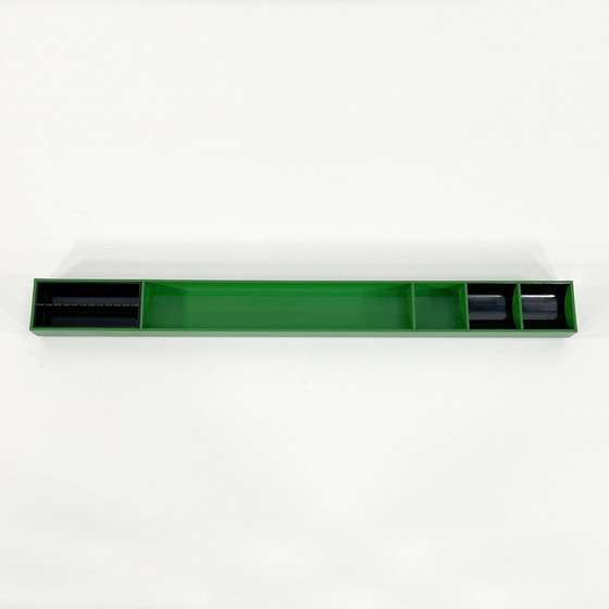 Image 1 of Green Desk Organiser By Pio Manzu For Kartell, 1970S