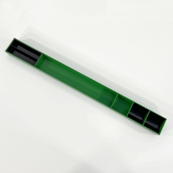 Image 1 of Green Desk Organiser By Pio Manzu For Kartell, 1970S