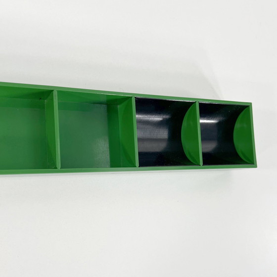 Image 1 of Green Desk Organiser By Pio Manzu For Kartell, 1970S