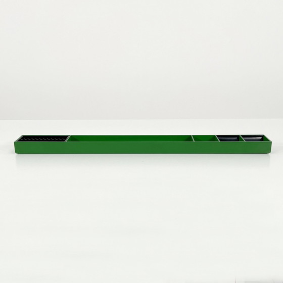 Image 1 of Green Desk Organiser By Pio Manzu For Kartell, 1970S