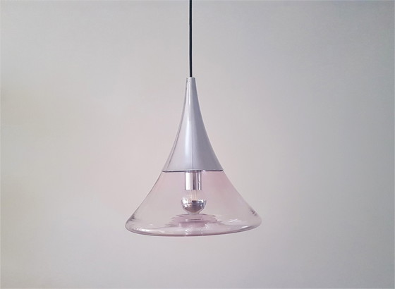 Image 1 of Space Age pendant lamp Glashutte Limburg 1960