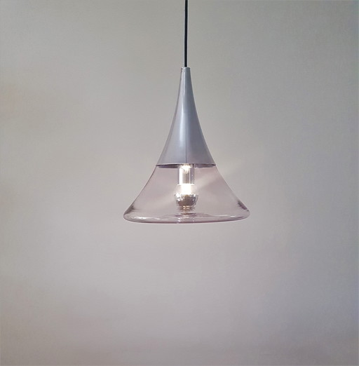 Lampe suspendue Space Age Glashutte Limburg 1960