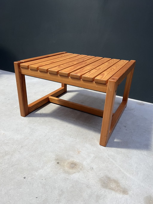 1970s coffee table/side table, clear pine