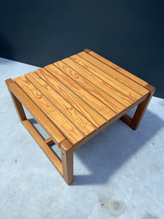 Image 1 of 1970s coffee table/side table, clear pine