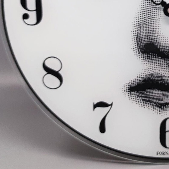 Image 1 of 1990S Wall Clock In Glass By Fornasetti. Made In Italy