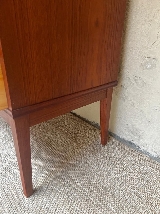 Image 1 of Teak Wooden Secretaire With Drawers Danish Design