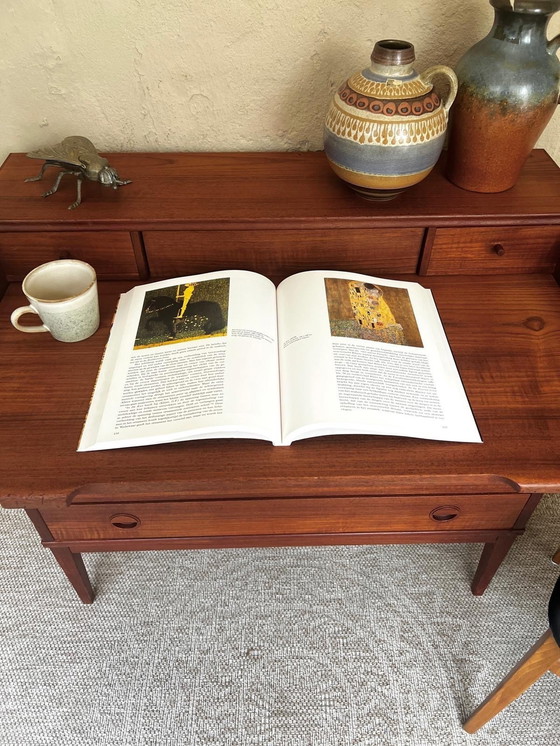 Image 1 of Teak Wooden Secretaire With Drawers Danish Design