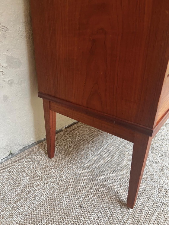 Image 1 of Teak Wooden Secretaire With Drawers Danish Design