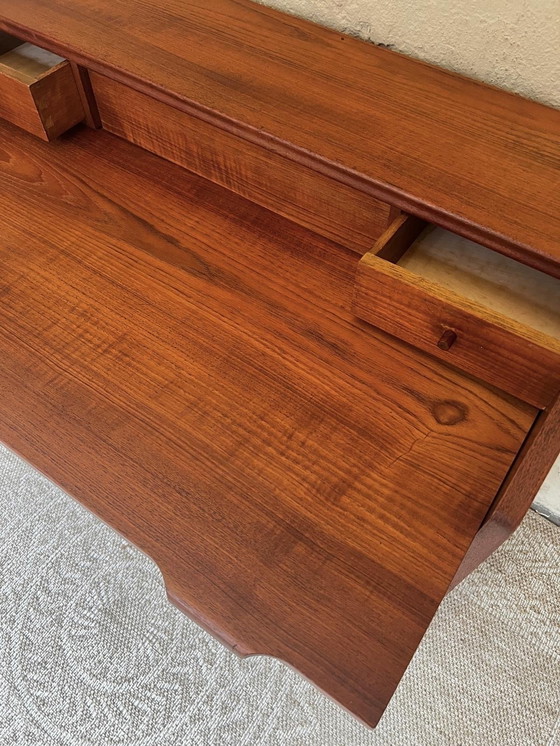 Image 1 of Teak Wooden Secretaire With Drawers Danish Design