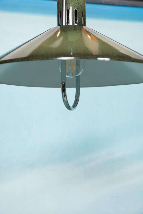 Image 1 of Lampada a sospensione verde spaziale, lampada a sospensione svedese vintage anni '70