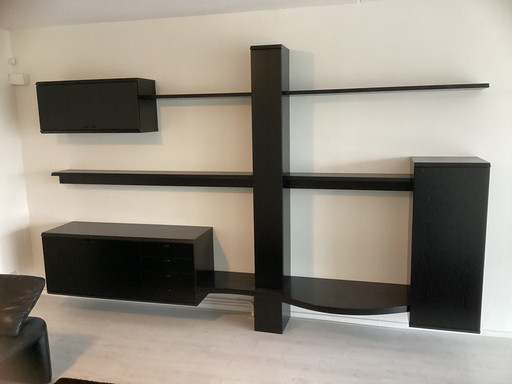 Wall Unit Interstar S 5000, Textured Oak Black