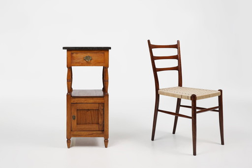 Art Deco French Night Stand With Blue Stone Top, 1920S