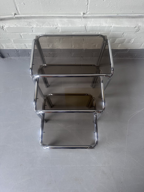 Image 1 of Tables en verre vintage Tables gigognes