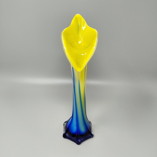 1960 - Étonnant vase "Calla Lily" de Jack in the Pulpit en verre de Murano.