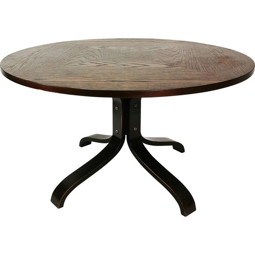 Vintage beech wood coffee table, Denmark 1970s