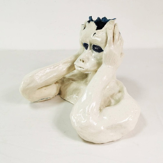Image 1 of Vintage fired ceramic sculpture, England 1990
