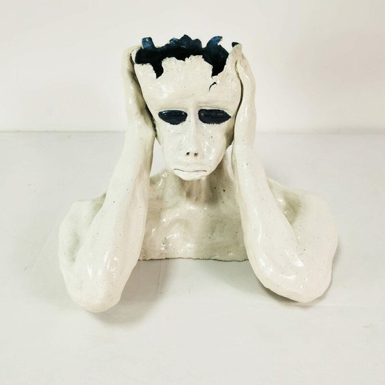 Image 1 of Vintage fired ceramic sculpture, England 1990