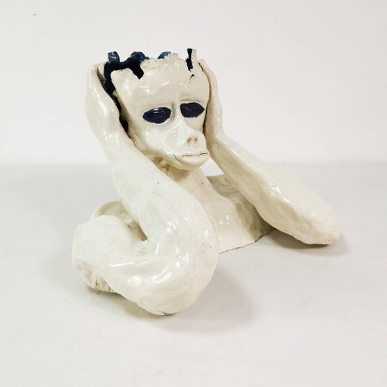 Image 1 of Vintage fired ceramic sculpture, England 1990