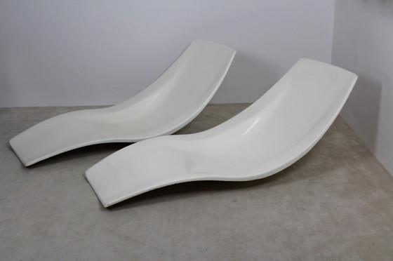 Image 1 of 2 x French patio chaise longues