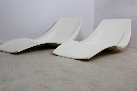 Image 1 of 2 x French patio chaise longues