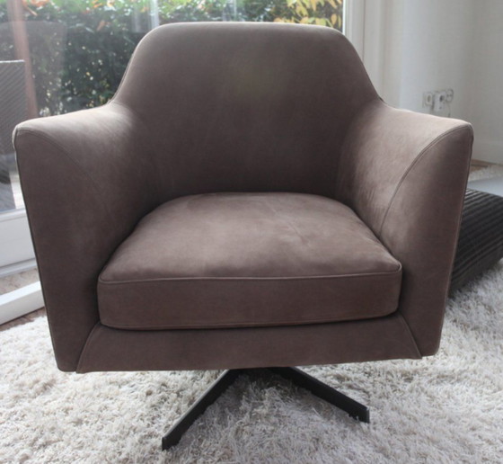 Image 1 of Flexform Luce Nabuck leather armchair