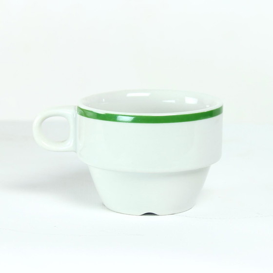 Image 1 of Sale Set Of 12 White Porcelain Cups By Lubiana, Poland 1960S