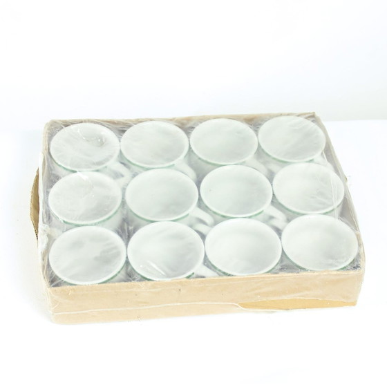 Image 1 of Sale Set Of 12 White Porcelain Cups By Lubiana, Poland 1960S