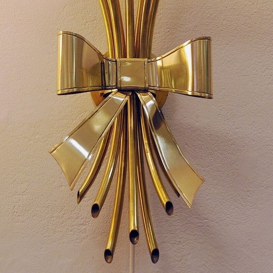 Image 1 of Pair of vintage brass sconces, Denmark 1940