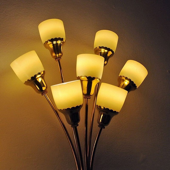 Image 1 of Pair of vintage brass sconces, Denmark 1940