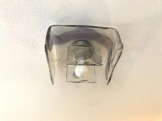Image 1 of Carlos Nason Murano Glass Ceiling Lamp # Vintage 70S #
