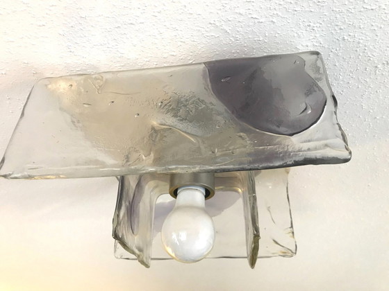Image 1 of Carlos Nason Murano Glass Ceiling Lamp # Vintage 70S #