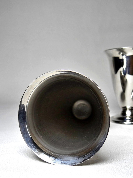 Image 1 of 6 Letang-Remy Stainless Steel Tall Dessert Cups or Vintage Goblets