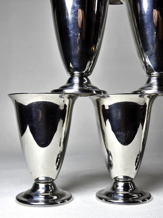 Image 1 of 6 Letang-Remy Stainless Steel Tall Dessert Cups or Vintage Goblets