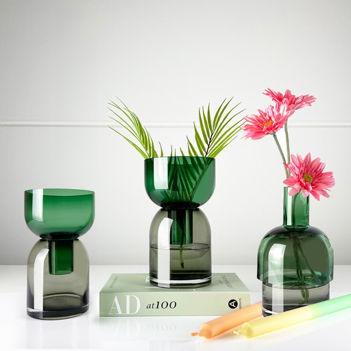 Cloudnola Flip Vase Medium (3 Pieces) Green And Grey