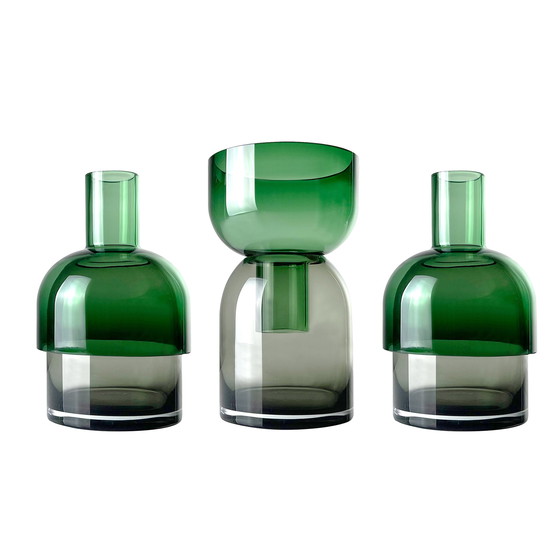 Image 1 of Cloudnola Flip Vase Medium (3 Pieces) Green And Grey