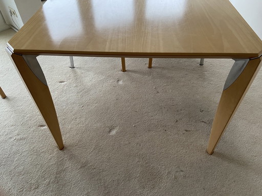 Leolux Dining Table Light Oak With Special Leg Insert