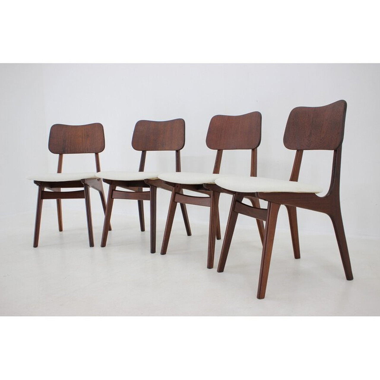 Set of vintage teak dining chairs model 74 by Ib Kofod-Larsen