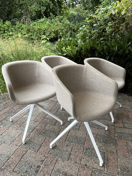 4x Gaber Basket Swivel Upholstered Tub Chairs