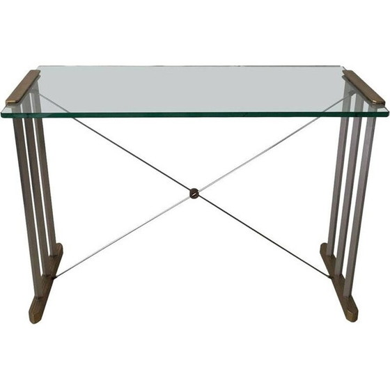 Image 1 of Brass and steel console by Peter Ghyczy - 1990s