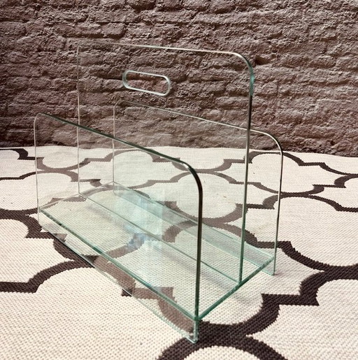 Fiam Design Magazine Rack Magazine Holder Of Tempered Glass