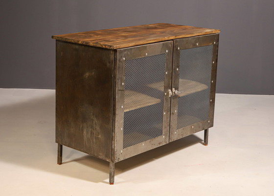 Image 1 of Industrial Iron Cabinet From The 1950S, Czechoslovakia