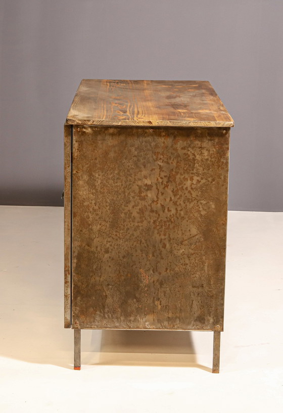 Image 1 of Industrial Iron Cabinet From The 1950S, Czechoslovakia